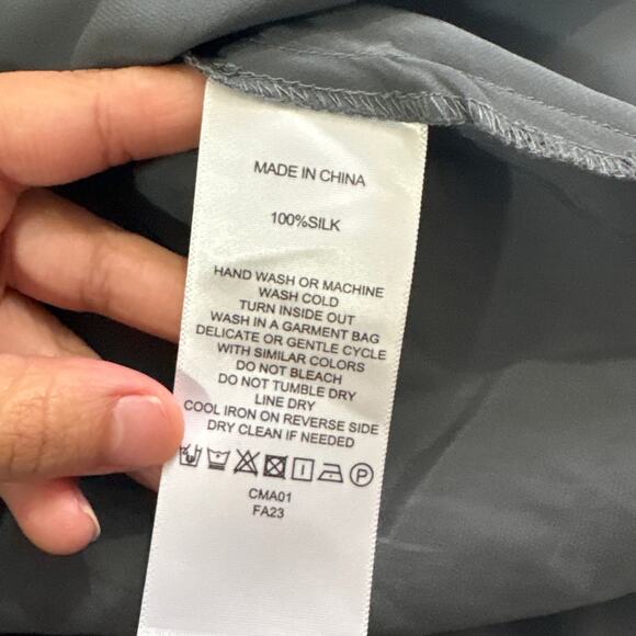 Quince Womens Medium 100% Washable Silk Cowl Neck Slip Dress Lightweight - Picture 9 of 11